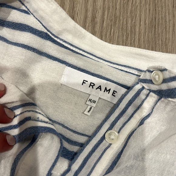 Frame Button Down Gauze Top - Picture 3 of 5